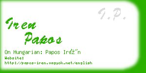 iren papos business card